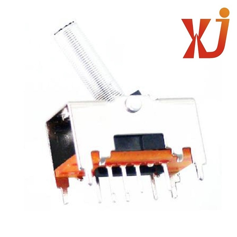 圆柄摇摆开关8脚 摇摆3档拨动开关2P3T 插件3档摇摆开关自复位