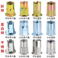 铆螺母平头竖纹拉铆螺母镀彩锌拉铆螺母拉母拉帽螺母M4 M5 M6 M8