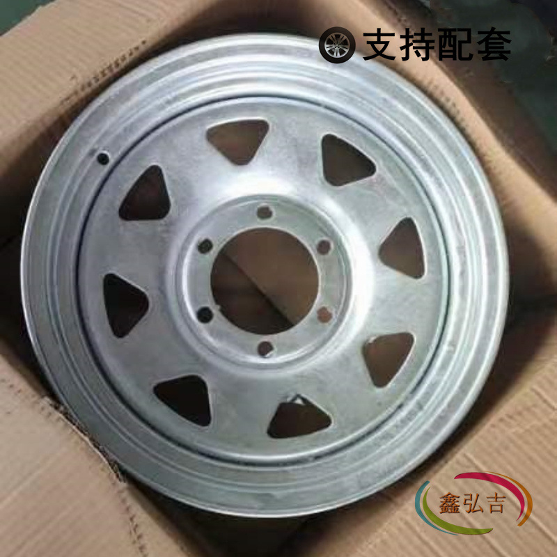 工厂现货热镀锌16*6 6*139.7轮毂CB110ET0轮辋钢圈铁圈拖车沙滩车