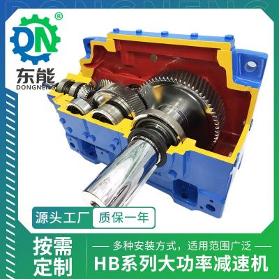 HB系列工业减速齿轮箱 卧式重型精密磨齿大型斜齿轮硬齿面减速机