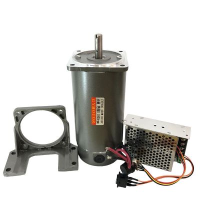 直流电机带碳刷450W光轴电机DC12V24V220V扭矩大功率快转速低噪音图2