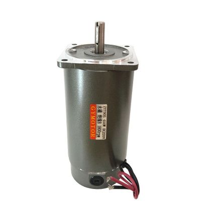 直流电机带碳刷450W光轴电机DC12V24V220V扭矩大功率快转速低噪音图4