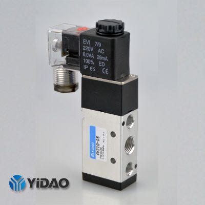 YIDAO气动执行元件4V210-08二两位五通电磁阀气缸换向控制单头图2