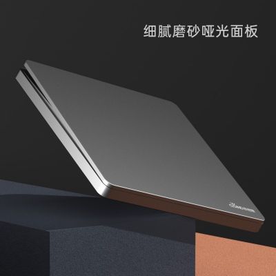 超薄开关插座面板家用86型墙壁暗装五孔插座带开关16a插座大板灰图4