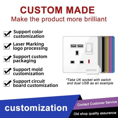 13a英式插座带开关 86型外贸阻燃PC面板方脚三孔英规英标开关插座图4