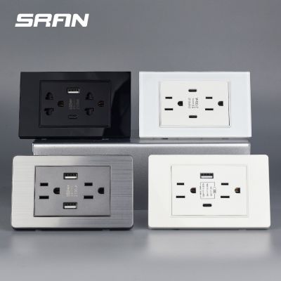 台湾118型15A美规110V插座双联美标美式Type c充电USB电源面板图3