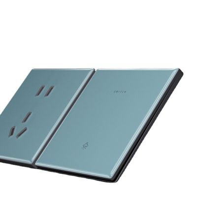 国际电工开关插座面板超薄钢化玻璃镜面墙壁暗装86型多孔家用一开图5