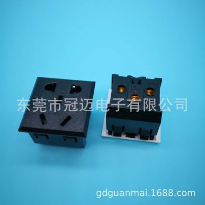 FT-001 五孔插座 锁螺丝式接线 黑 白色 移动电源模块 排插 中规图2