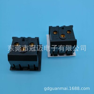 FT-001 五孔插座 锁螺丝式接线 黑 白色 移动电源模块 排插 中规图3