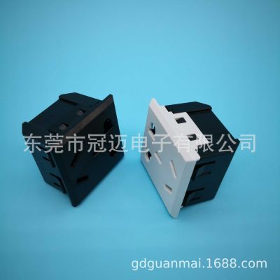 FT-001 五孔插座 锁螺丝式接线 黑 白色 移动电源模块 排插 中规图4