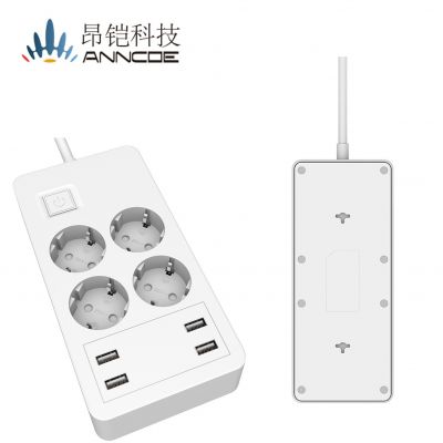 德国规格智能家居智能插座智能语音控制wifi智能排插4.8A4口USB图3