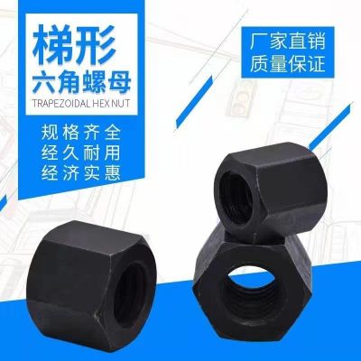 Tr12*3/14*3/16*4高强度梯形六角螺母/加长加厚T型粗牙六方螺帽..图2