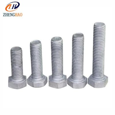 热镀锌螺栓丝 光伏热浸锌螺栓 M16光伏电力铁塔外六角热 镀锌螺栓图3