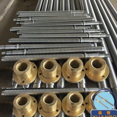 T型丝杆配套螺母 加工t形丝杠铜螺母 加强螺杆套装 远博图2