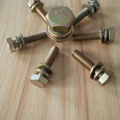 8.8级镀锌外六角三组合螺丝9074.17组合螺栓带平弹垫4M5M6M810M12图3