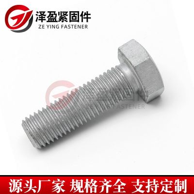 热镀锌螺栓 光伏铁塔热浸锌螺丝 电力光伏外六角热镀锌螺栓图4