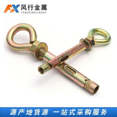 羊眼圈膨胀螺栓 O型拉爆内膨胀螺丝 带圈吊环灯勾 镀彩膨胀管壁虎图3