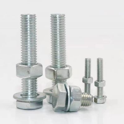 现货GB30栓 镀锌螺丝螺帽量大优惠 规格M6-m20电镀锌螺栓螺母组套图4