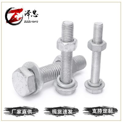 厂家供应 热镀锌螺栓螺丝热渗锌螺栓高强度4.8级热镀锌外六角螺丝图2
