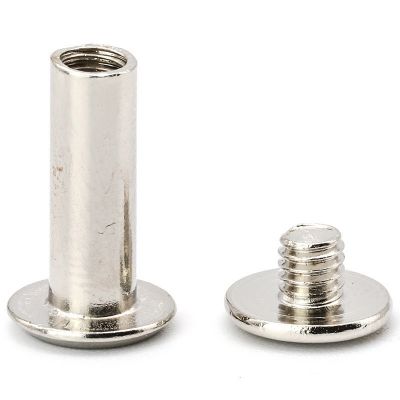 碳钢镀镍子母铆钉工字子母螺丝对锁账本钉子母钉相册菜谱柳 钉M3/4图4