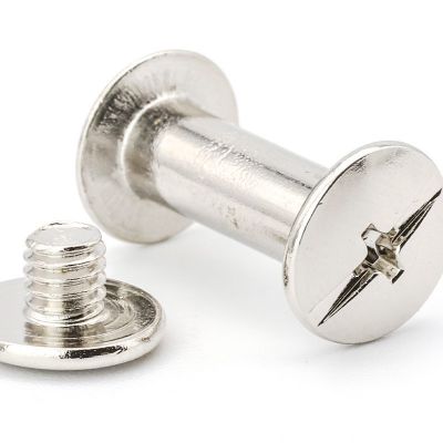 碳钢镀镍子母铆钉工字子母螺丝对锁账本钉子母钉相册菜谱柳 钉M3/4图5