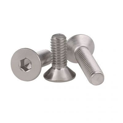 1/4英制304不锈钢沉头内六角螺丝2#4#细牙10#-32美制平头螺栓批发图5