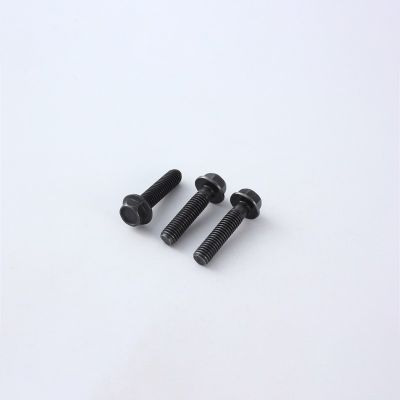 前程法兰螺栓带垫带齿10.9级高强度发黑防滑螺丝外六角法兰螺丝M5图4