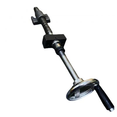 45钢梯形螺纹杆T型方扣丝杆正反粗牙插板阀手摇丝杆螺母套装螺杆图4