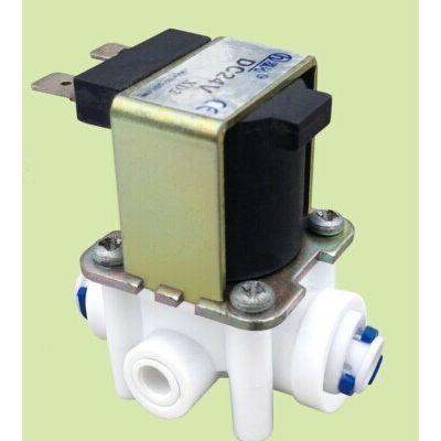 RO机饮水机净水器先导式电磁阀 带废水比电磁阀 塑料进水电磁阀