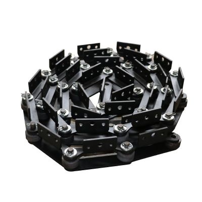 304不锈钢链条工业滚子链输送带 弯板链条单侧传动链非标链条厂家图5