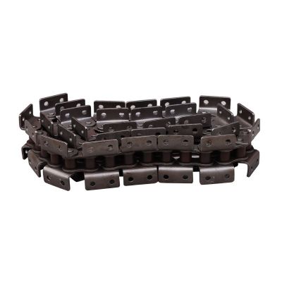 现货双侧弯板链条 碳钢链条单节距滚子输送链条节距6分带附件链条图5