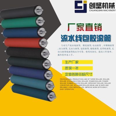 不锈钢链轮滚筒 无动力锥形辊筒托辊 包胶动力锥形滚筒齿轮滚筒图4