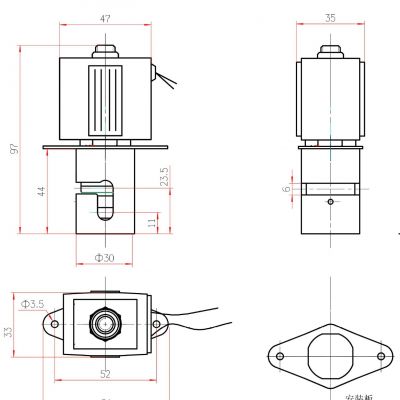 2位3通电磁夹管阀图3