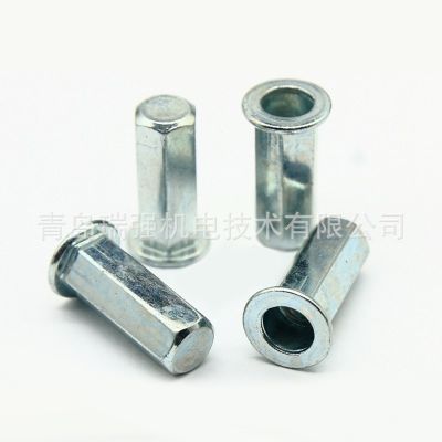 碳钢拉铆螺母 平头全六角盲孔拉帽锚接M3-M12大小沉头铆螺帽图2