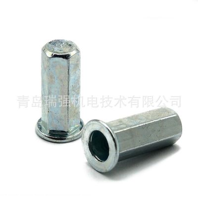 碳钢拉铆螺母 平头全六角盲孔拉帽锚接M3-M12大小沉头铆螺帽图5