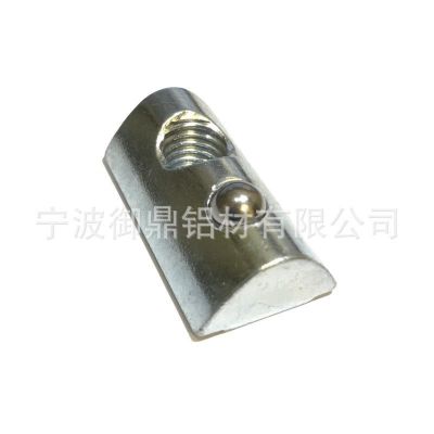 宁波源头厂家 欧标大螺母槽13 T型碳钢镀蓝白锌弹珠弹性T型螺母图2