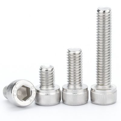 304不锈钢杯头内六角螺丝螺栓M3M4M8M10圆柱头滚花螺栓螺钉DIN 912图2