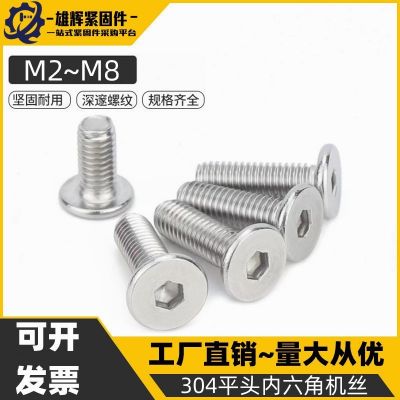 304不锈钢CM大平头超薄头扁平头内六角螺丝钉螺栓M2M3M4M5M6M8