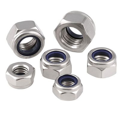防松自锁螺母304不锈钢尼龙防滑锁紧六角螺丝帽M3M4M5M6M8M10M 12图5