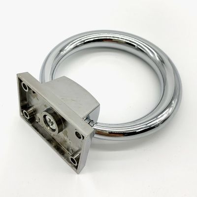 现代简约家具拉手亮银色单孔抽屉门把手衣柜圆环吊环拉手五金配件图3