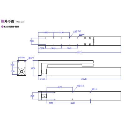 DGM微型低压伺服电动推杆M系列紧凑型电缸行程100mm直连电动气缸图2