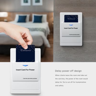 酒店插卡取电开关低频高配感应美标插卡取电带延时断电墙壁开关图4