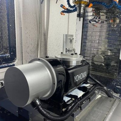 第五轴机床转台 YHM-200安川三菱系统 小五金铝件加工图4