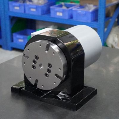 四轴电机转台 YHM-260型号新代三菱系统 高刚性铝件加工图5