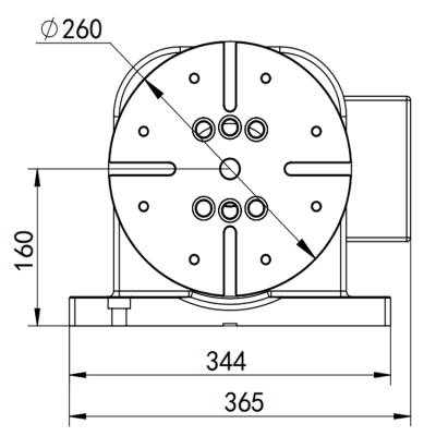 四轴电机转台 YHM-260型号新代三菱系统 高刚性铝件加工图4