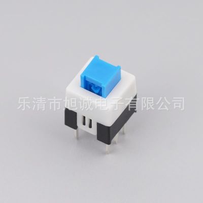 自锁开关3/6脚按键自锁无锁开关8.5*8.5/7*7/8*8平头高头六脚三脚图3