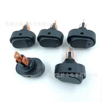 供应ASW-20D带灯汽车改装开关 椭圆鱼眼猫眼灯3脚2挡翘板船型开关图4