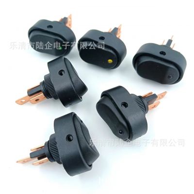 供应ASW-20D带灯汽车改装开关 椭圆鱼眼猫眼灯3脚2挡翘板船型开关图5