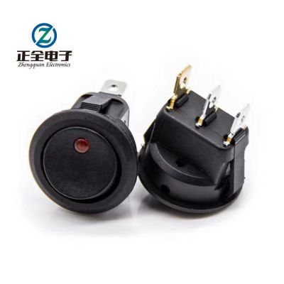 供应12V蓝色led灯船型开关猫眼带灯船型开关鱼眼灯船型翘板开关图3