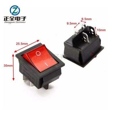 船型开关 KCD4 带灯翘板开关 4脚2档大电流器械开关16A电源开关图3